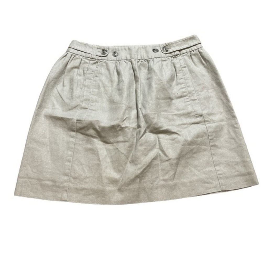 Anthropologie ETT TWA Khaki Semi Pleated Skirt